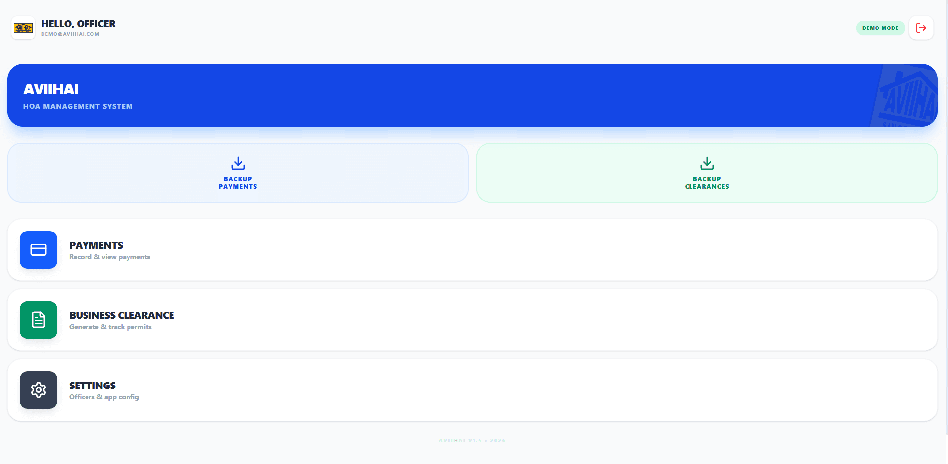 AVIIHAI – HOA Business Clearance & Payment Management System - image 2