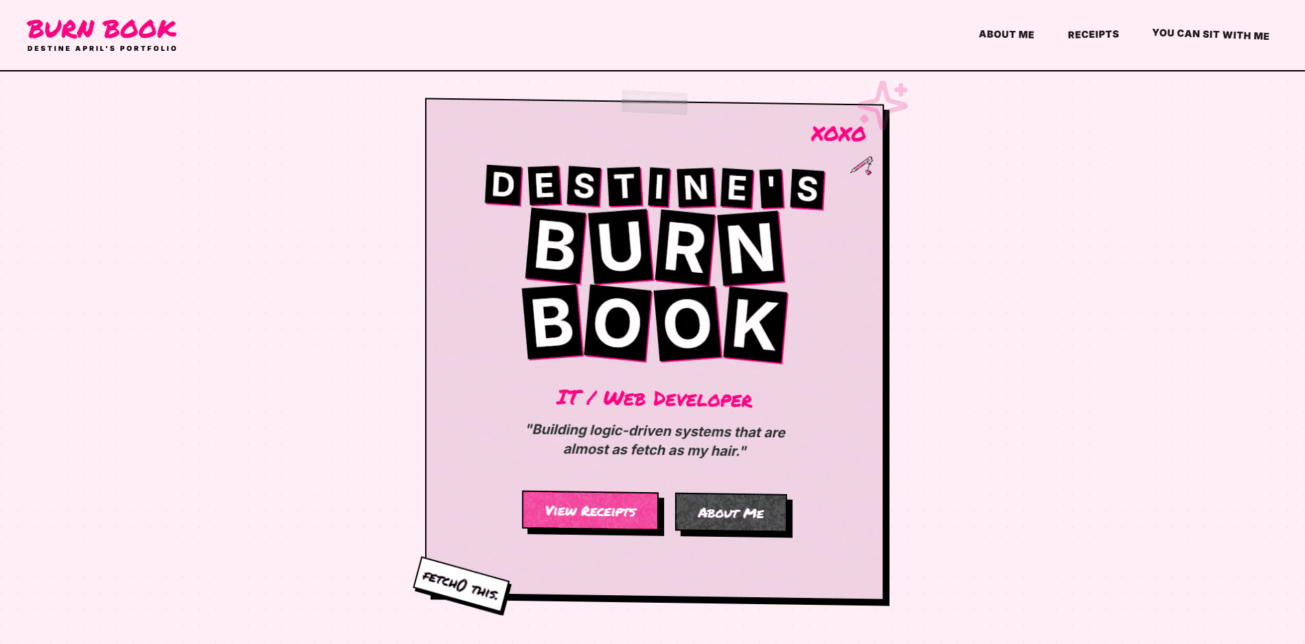 Burn Book — Mean Girls Themed Portfolio - image 10