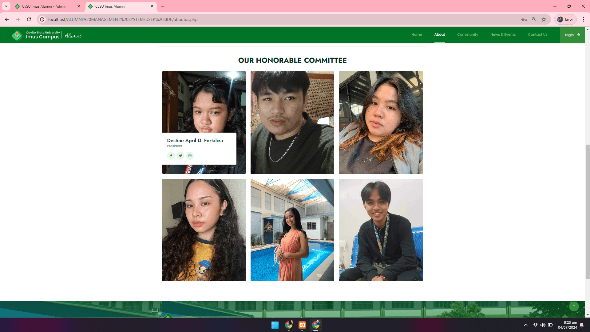 CvSU Imus Alumni Management System - image 6