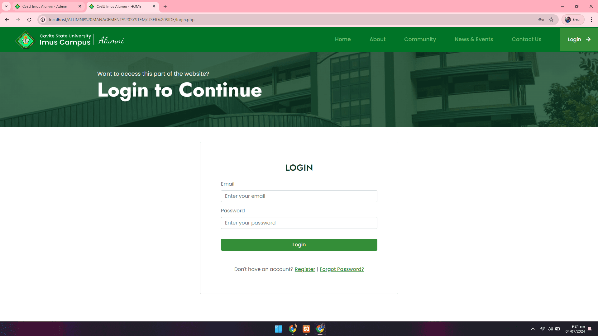 CvSU Imus Alumni Management System - image 7