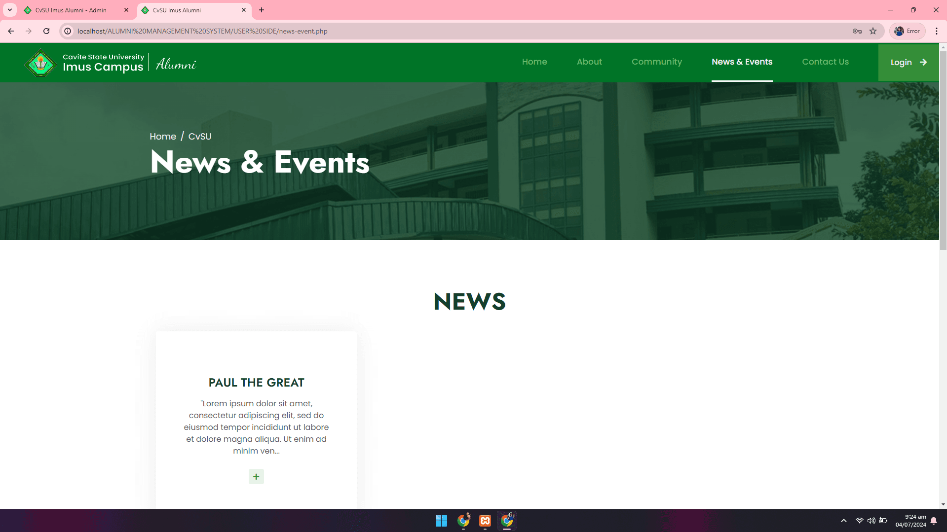 CvSU Imus Alumni Management System - image 9