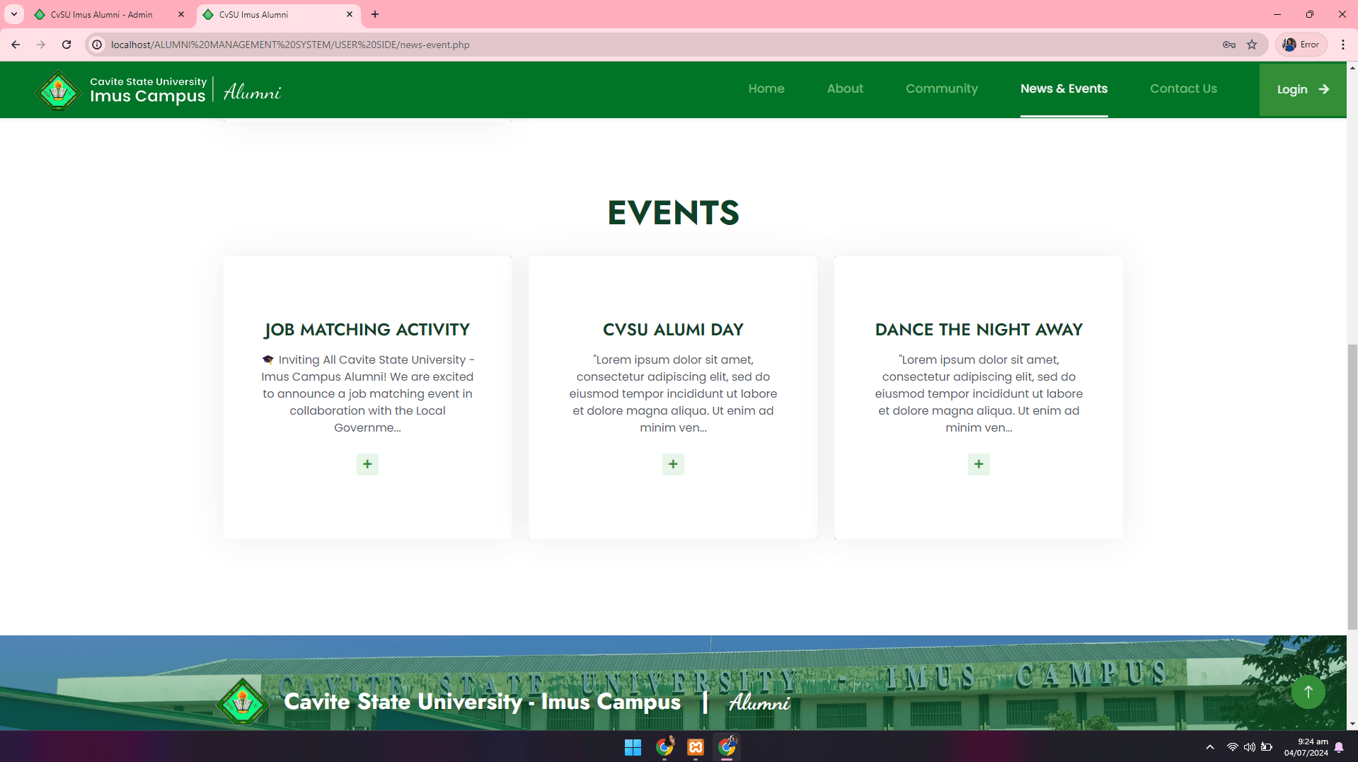 CvSU Imus Alumni Management System - image 10